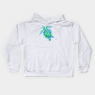 Sea Turtle no splots by Jan Marvin Kids Hoodie